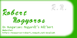 robert mogyoros business card