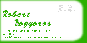 robert mogyoros business card